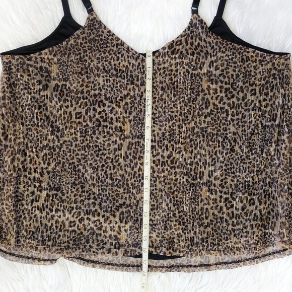 Torrid Leopard Lurex Swing Cami Tank Top Size 3 - Picture 9 of 12